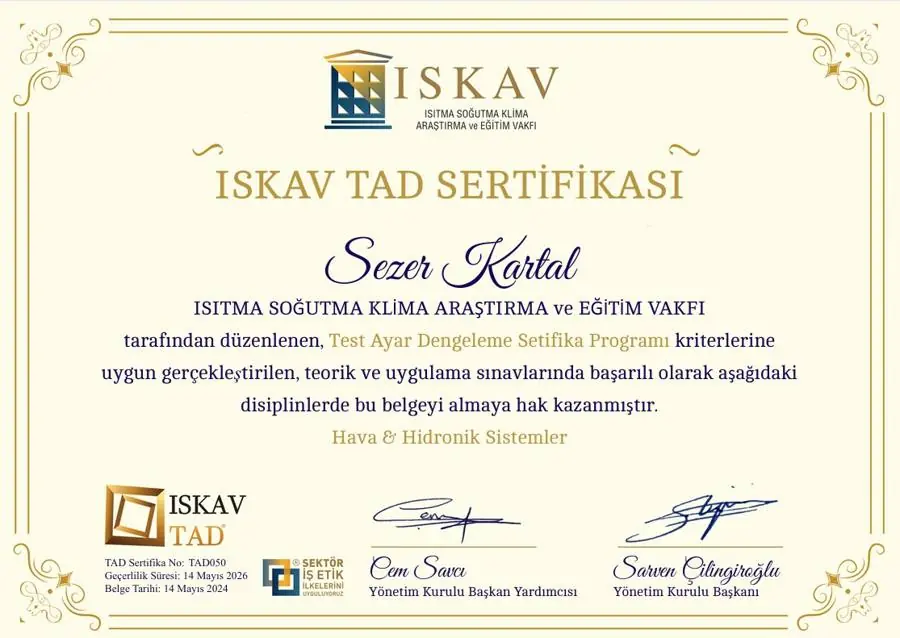 ISKAV TAB сертификаты