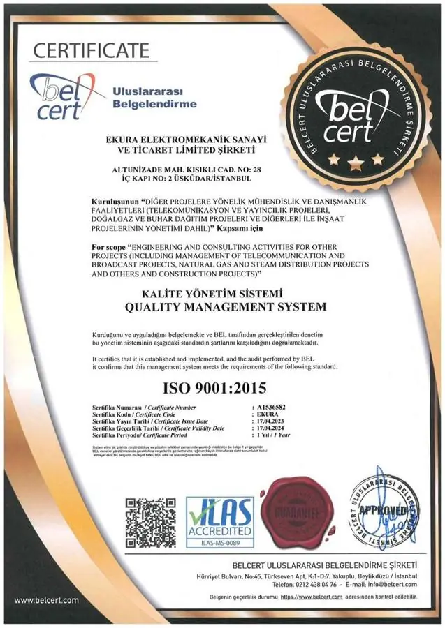 ISO 9001:2015 сертификаты